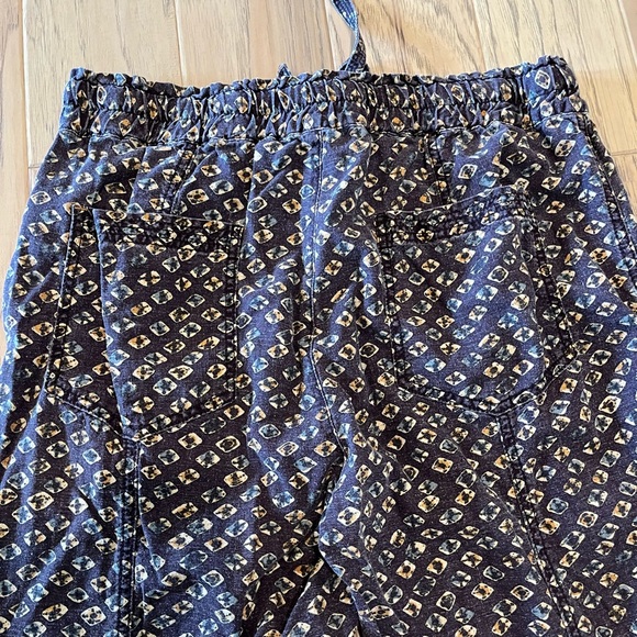 Anthropologie patterned brown tapered pants, size L - Picture 7 of 10